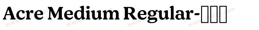 Acre Medium Regular字体转换